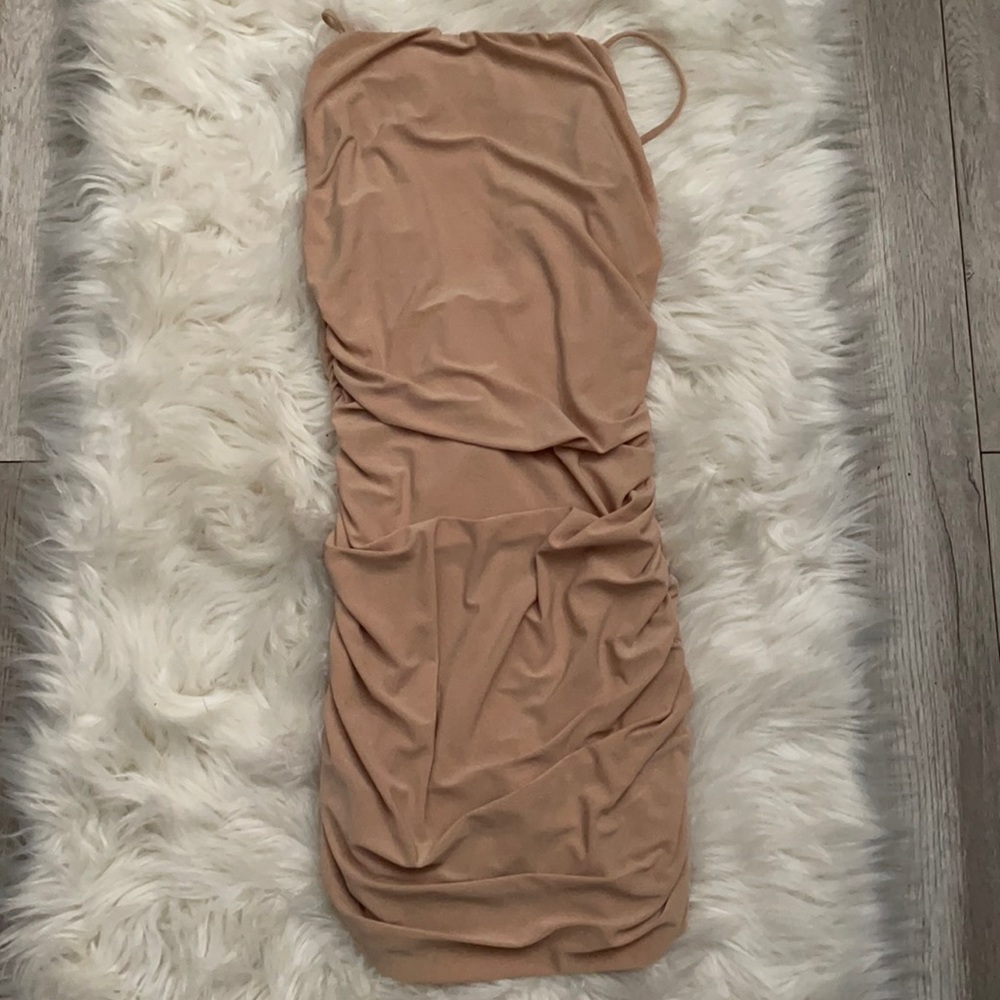 FashionNova tan dress